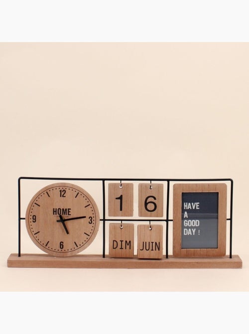Horloge ephéméride 56x21cm - Kiabi Horloge ephéméride 56x21cm - Kiabi