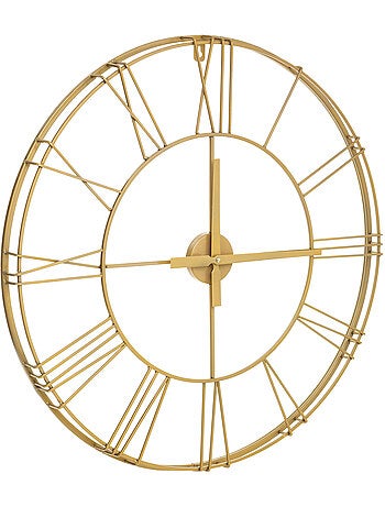 Horloge filaire dorée design 3D PHIL