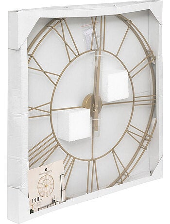 Horloge filaire dorée design 3D PHIL