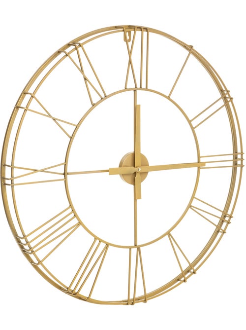 Horloge filaire dorée design 3D PHIL - Kiabi