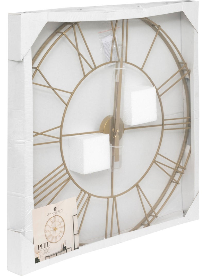 Horloge filaire dorée design 3D PHIL Doré - Kiabi