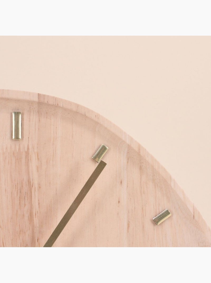 Horloge forme organique, détails métal - AFIBEL Bois naturel - Kiabi