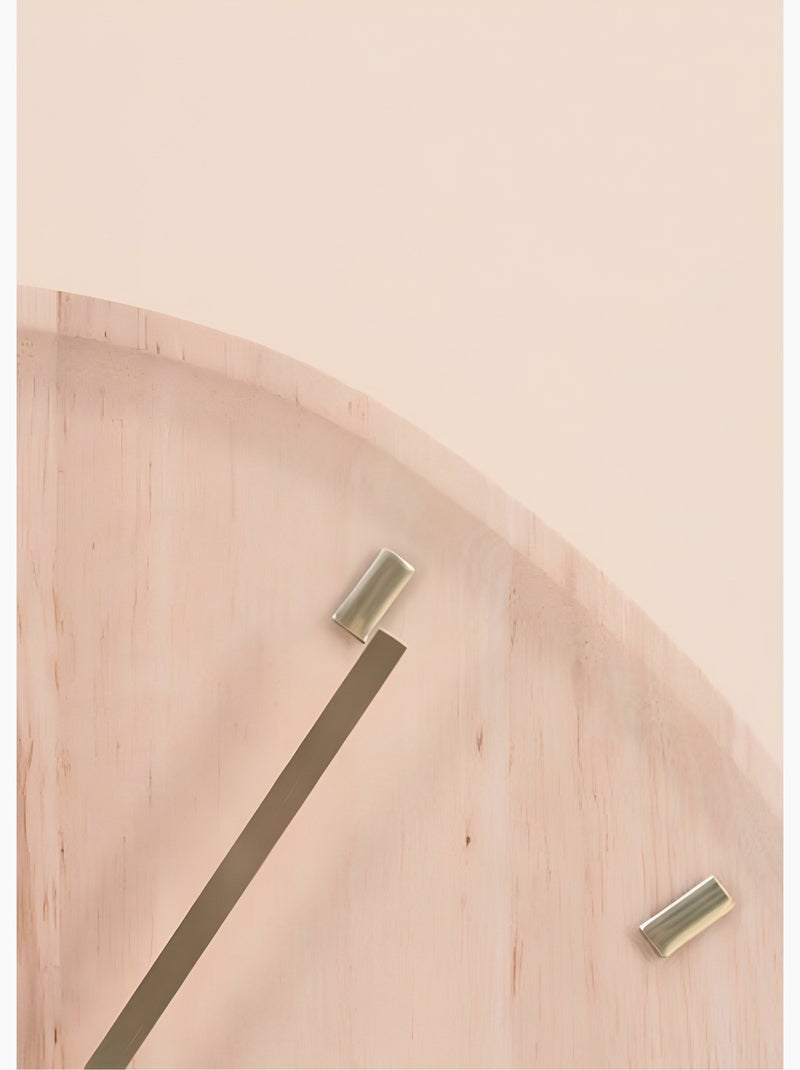 Horloge forme organique, détails métal - AFIBEL Bois naturel - Kiabi