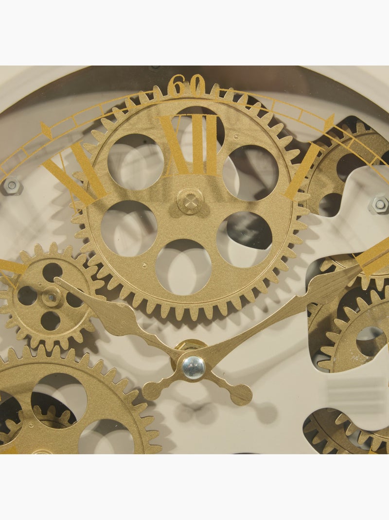 Horloge mécanique à poser engrenages apparents JANIS Sable - Kiabi