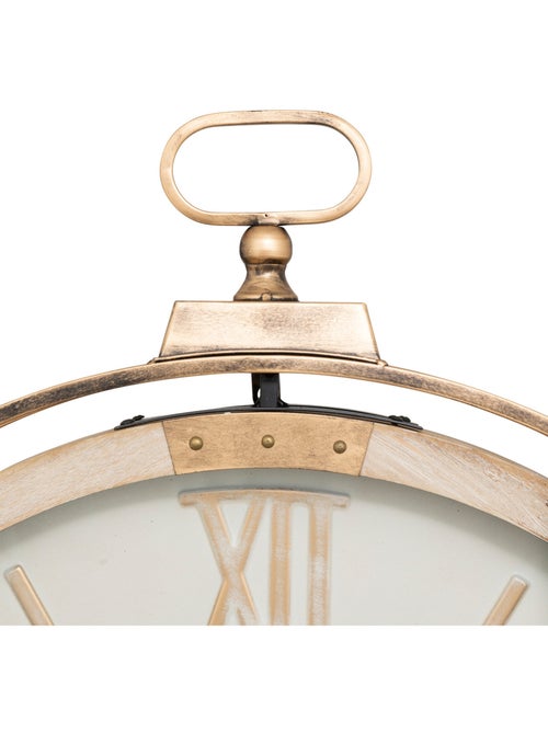 Horloge mécanique bois et fonte engrenages laiton SONIKA - Kiabi