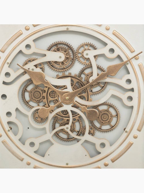 Horloge mécanique bois et fonte engrenages laiton SONIKA - Kiabi