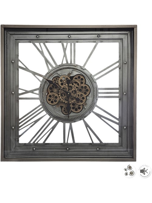 Horloge mécanique carrée EZRA - Kiabi Horloge mécanique carrée EZRA - Kiabi