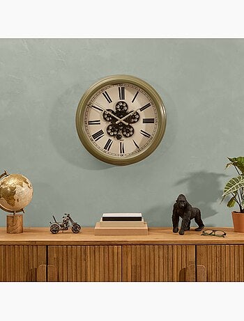 Horloge mécanique fonte engrenages apparents ARGO