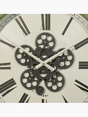 Horloge mécanique fonte engrenages apparents ARGO