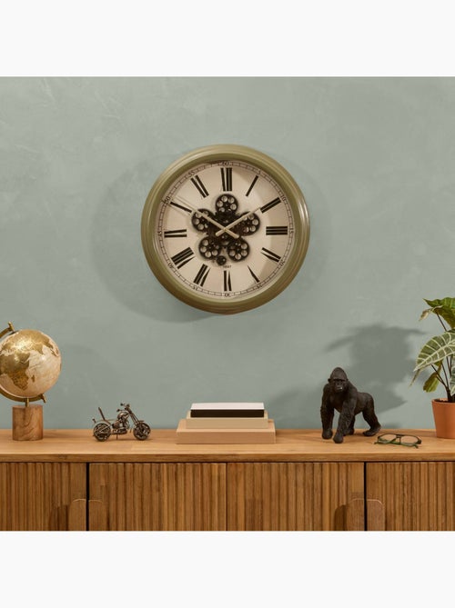 Horloge mécanique fonte engrenages apparents ARGO - Kiabi