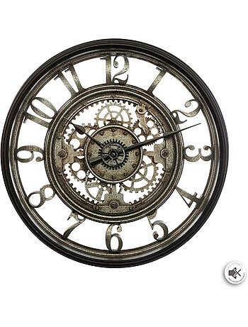 Horloge mécanique rouages apparents SARKIS