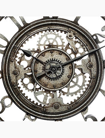Horloge mécanique rouages apparents SARKIS