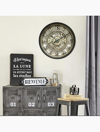 Horloge mécanique rouages apparents SARKIS