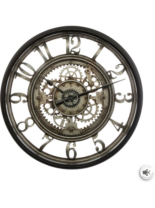 Horloge mécanique rouages apparents sarkis - Kiabi