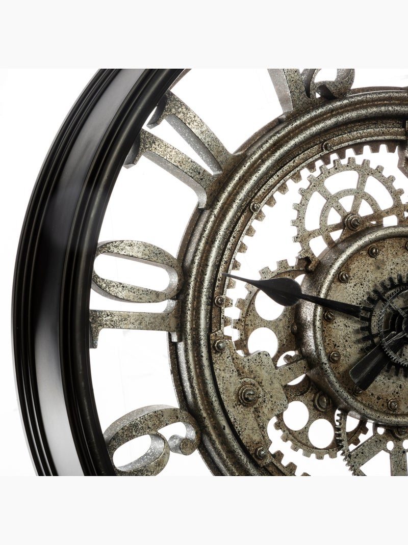 Horloge mécanique rouages apparents SARKIS Gris - Kiabi