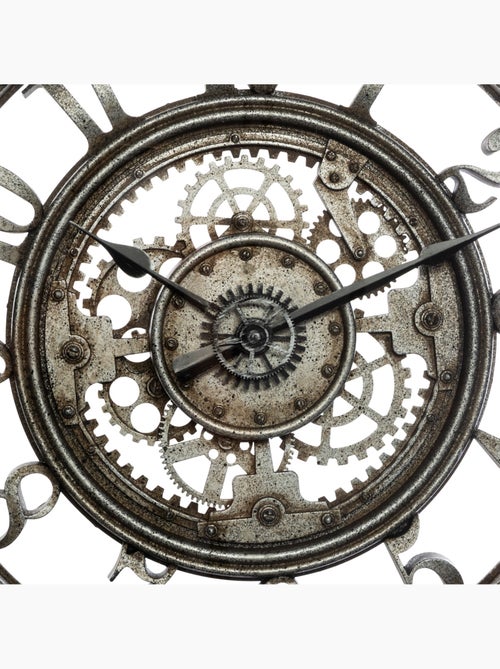Horloge mécanique rouages apparents sarkis - Kiabi