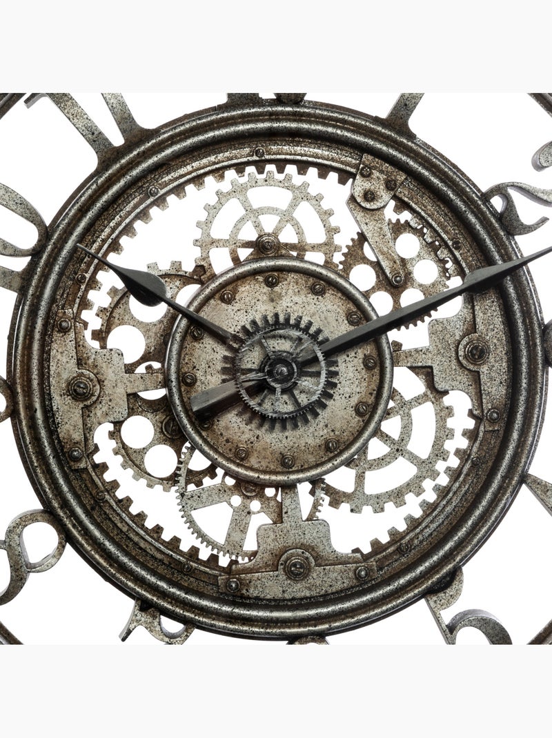 Horloge mécanique rouages apparents SARKIS Gris - Kiabi