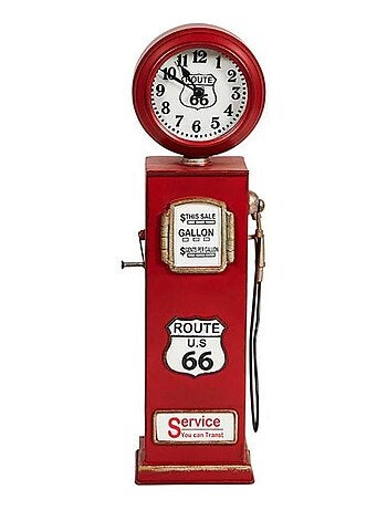 Horloge métal verre Route 66