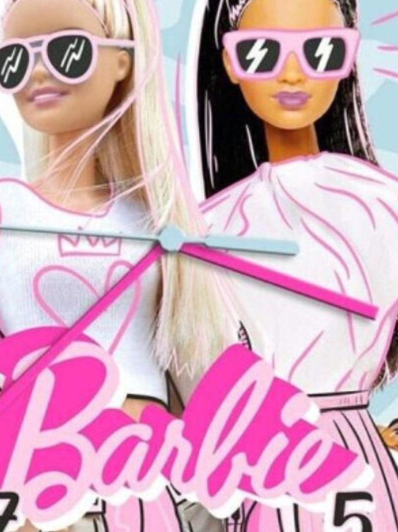 Horloge murale - Barbie Brune Et Blonde Rose - Kiabi