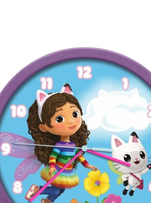 Horloge murale - Gabby Et La Maison Magique - Violet, Bleu 25 cm - Kiabi