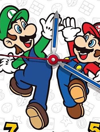 Horloge murale - Mario Et Luigi - 25 cm