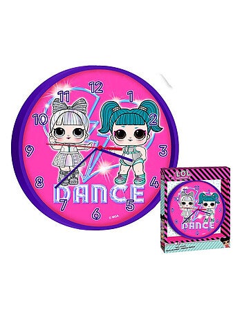 Horloge murale - Poupées LOL Surprise - Rose