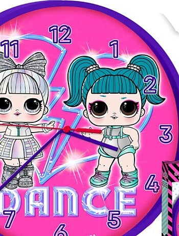 Horloge murale - Poupées LOL Surprise - Rose