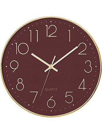 Horloge murale 3d en verre plat laure