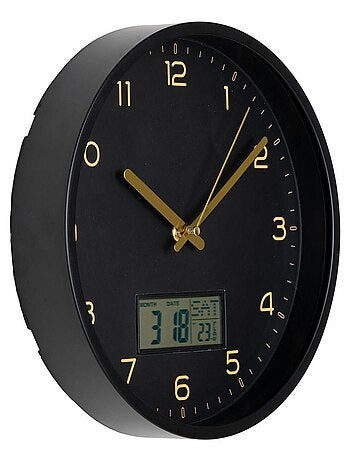 Horloge murale avec affichage digital Ø 25 cm - - House Nordic