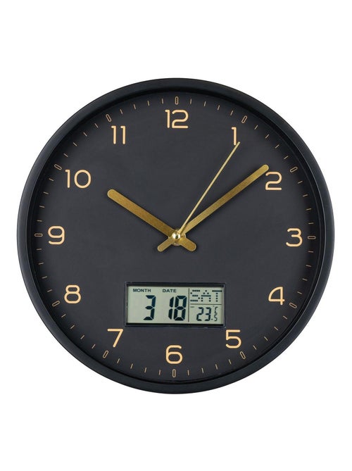 Horloge murale avec affichage digital Ø 25 cm - - House Nordic - Kiabi