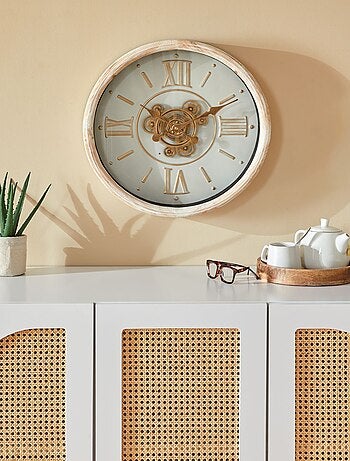 Horloge murale avec mécanisme en bois SONIKA