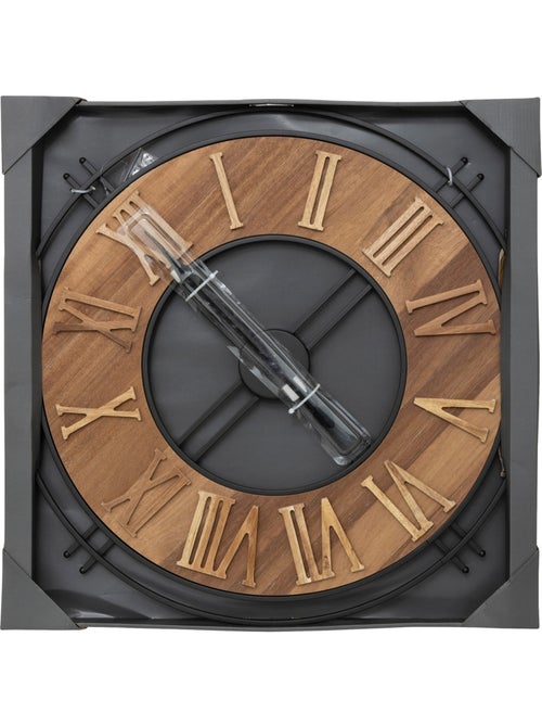 Horloge murale bois chiffres romains relief DORIAN - Kiabi