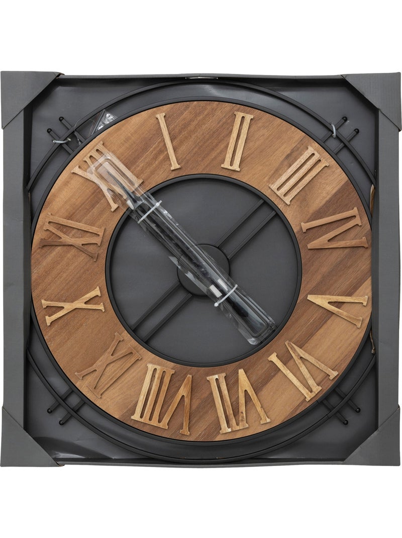 Horloge murale bois chiffres romains relief DORIAN Marron - Kiabi