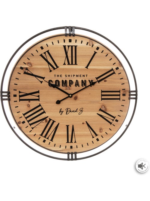 Horloge murale bois et métal COLONIAL - Kiabi