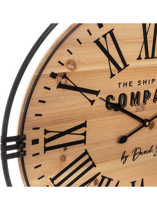 Horloge murale bois et métal COLONIAL - Kiabi