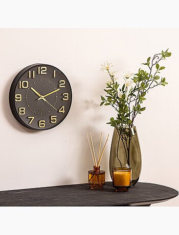 Horloge murale chiffres 3D effet relief DORIS