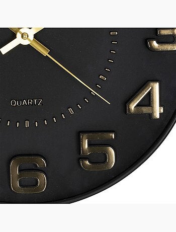 Horloge murale chiffres 3D effet relief DORIS