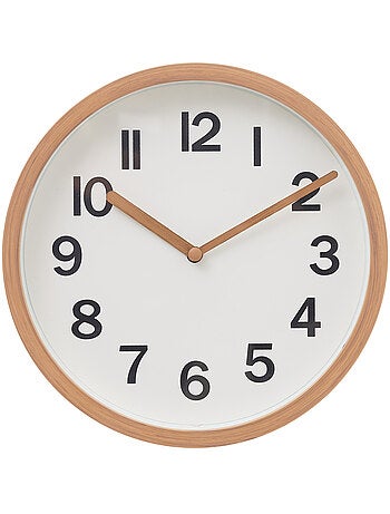 Horloge murale design cadre en métal brossé LOLY