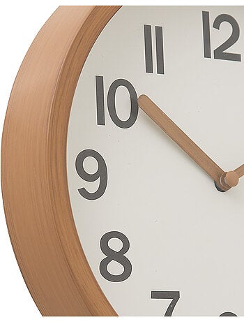 Horloge murale design cadre en métal brossé LOLY