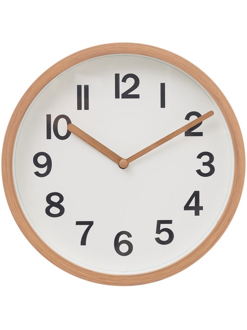 Horloge murale classique effet bois LOLY - Kiabi