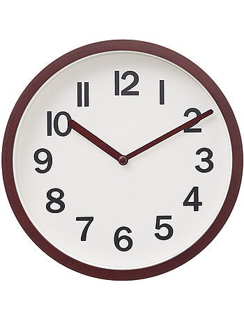 Horloge murale design cadre en métal brossé LOLY