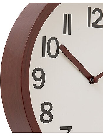 Horloge murale design cadre en métal brossé LOLY