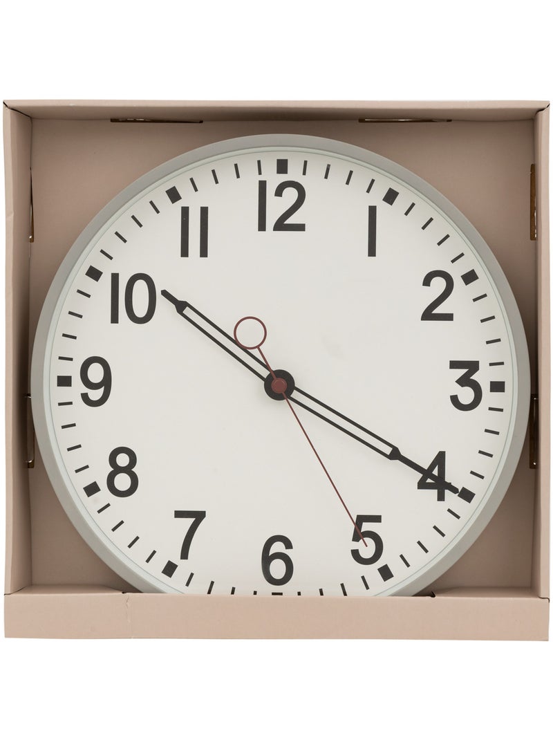 Horloge murale classique trois aiguilles CORY Gris - Kiabi