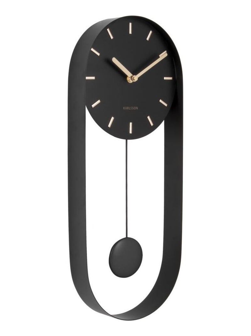Horloge murale design avec balancier CHARM Noir - Kiabi