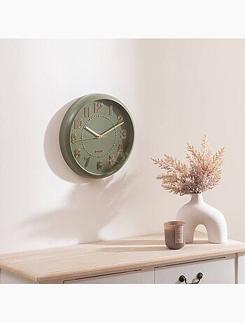 Horloge murale design cadran coloré ALIZEE