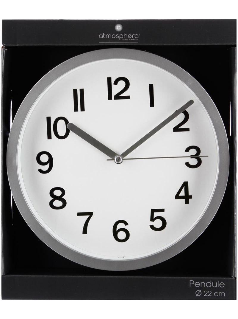 Horloge murale design cadre en métal brossé LOLY Argent - Kiabi