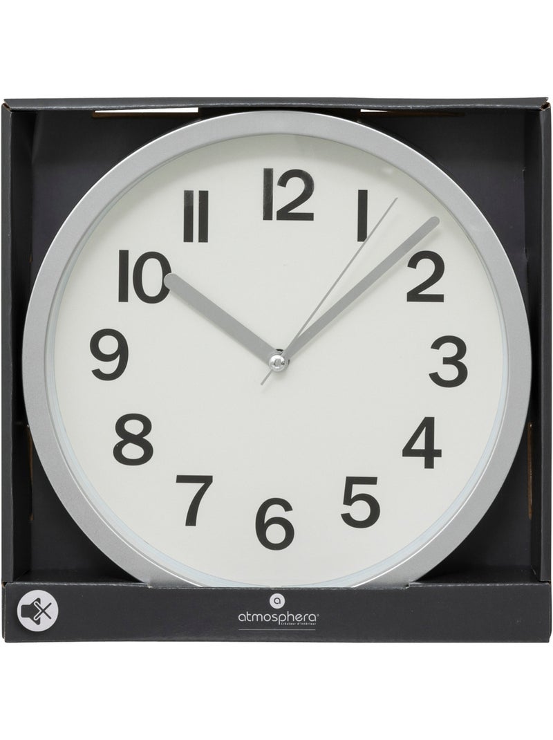 Horloge murale design cadre en métal brossé LOLY Argent - Kiabi