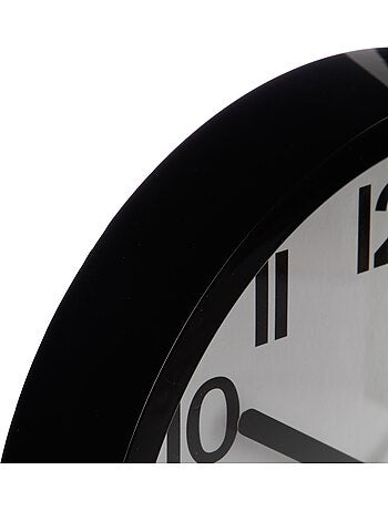 Horloge murale design cadre en métal brossé LOLY