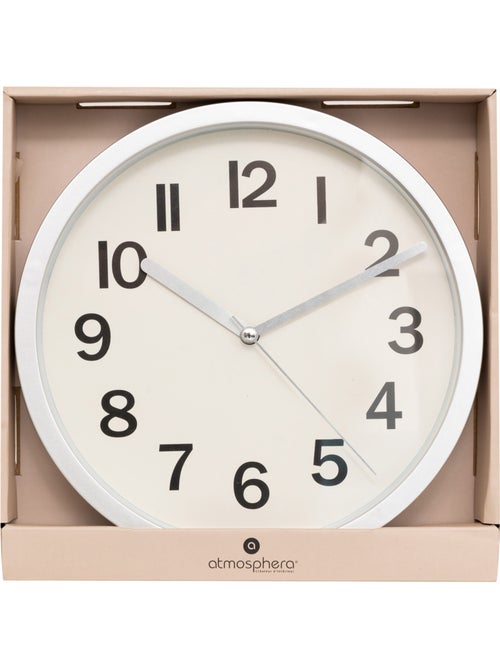 Horloge murale design cadre en métal brossé LOLY - Kiabi