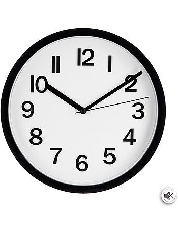 Horloge murale design cadre en métal brossé LOLY